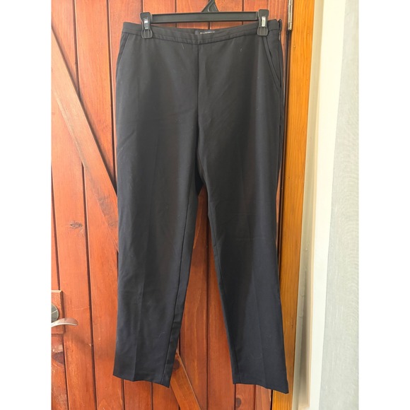 Ellen Tracy Pants - Ellen Tracy Womens Black Straight Leg Dress Pants Side Zip Career Trousers Size4
